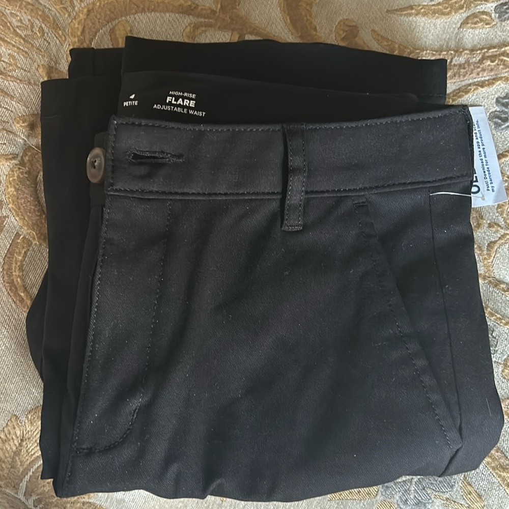 Old Navy, black high-rise flare pants women’s